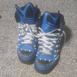 Adidas jeremy scott Blue and Black High-Top Sneakers